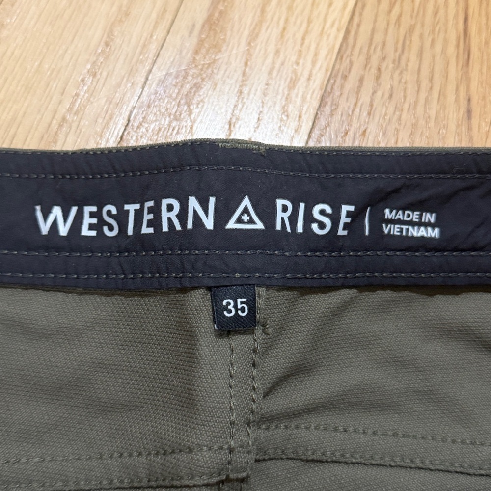 Western Rise Green Evolution Pants Sz 35 - Picture 2 of 6